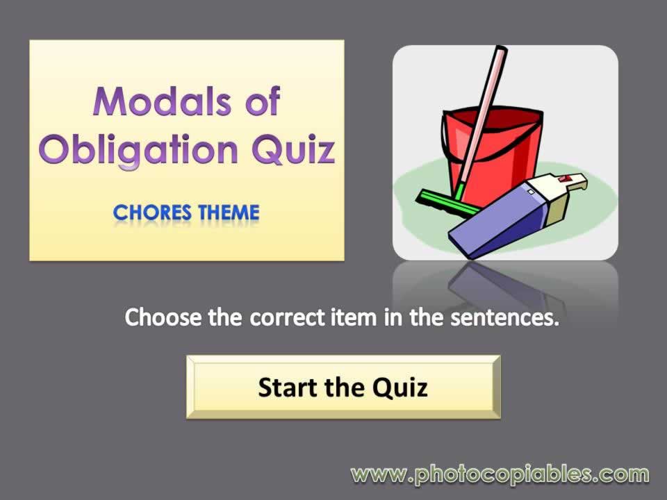 Modals of Obligation Interactive Exercise Modals of Obligation Interactive Exercise