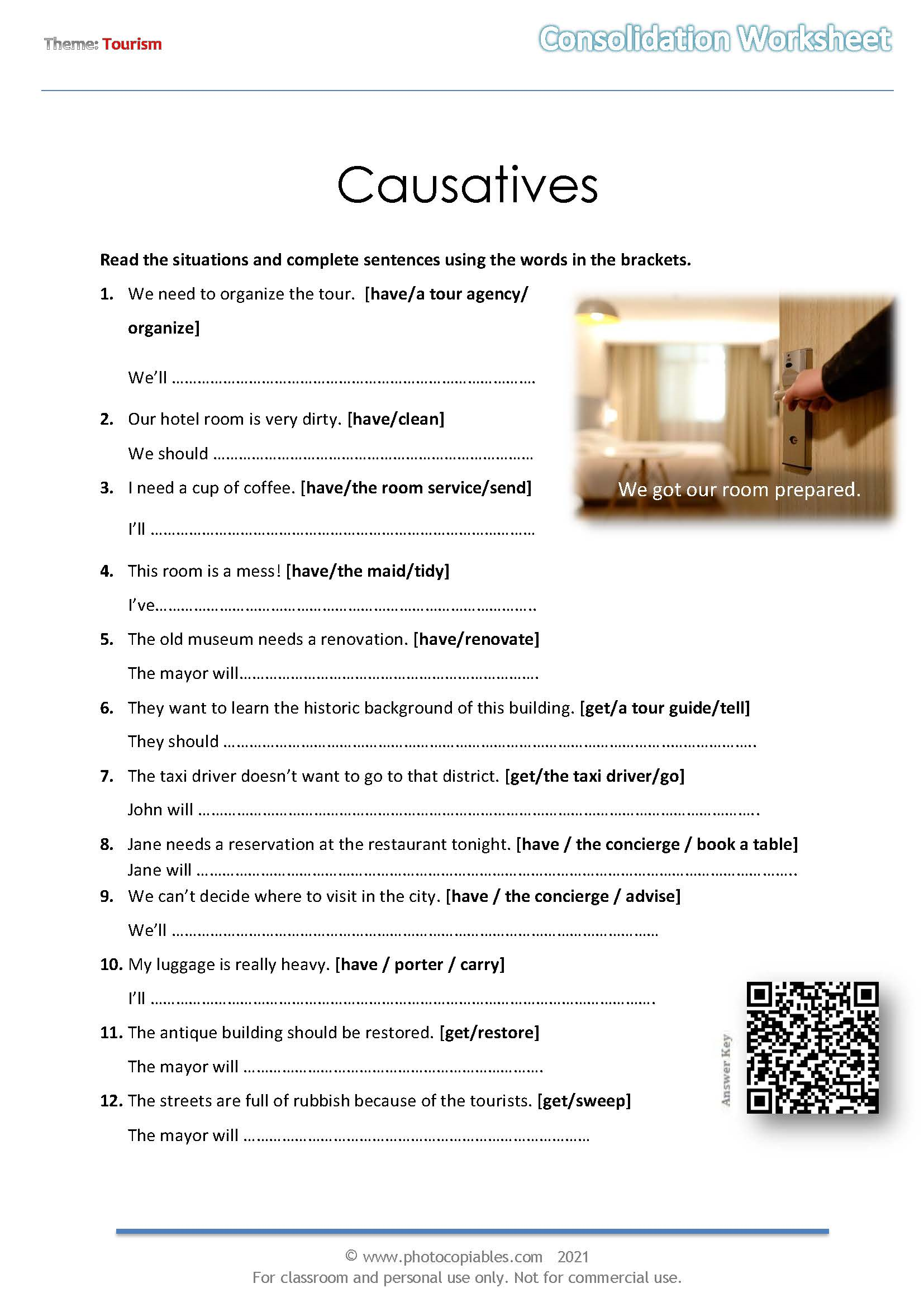 Causatives worksheet