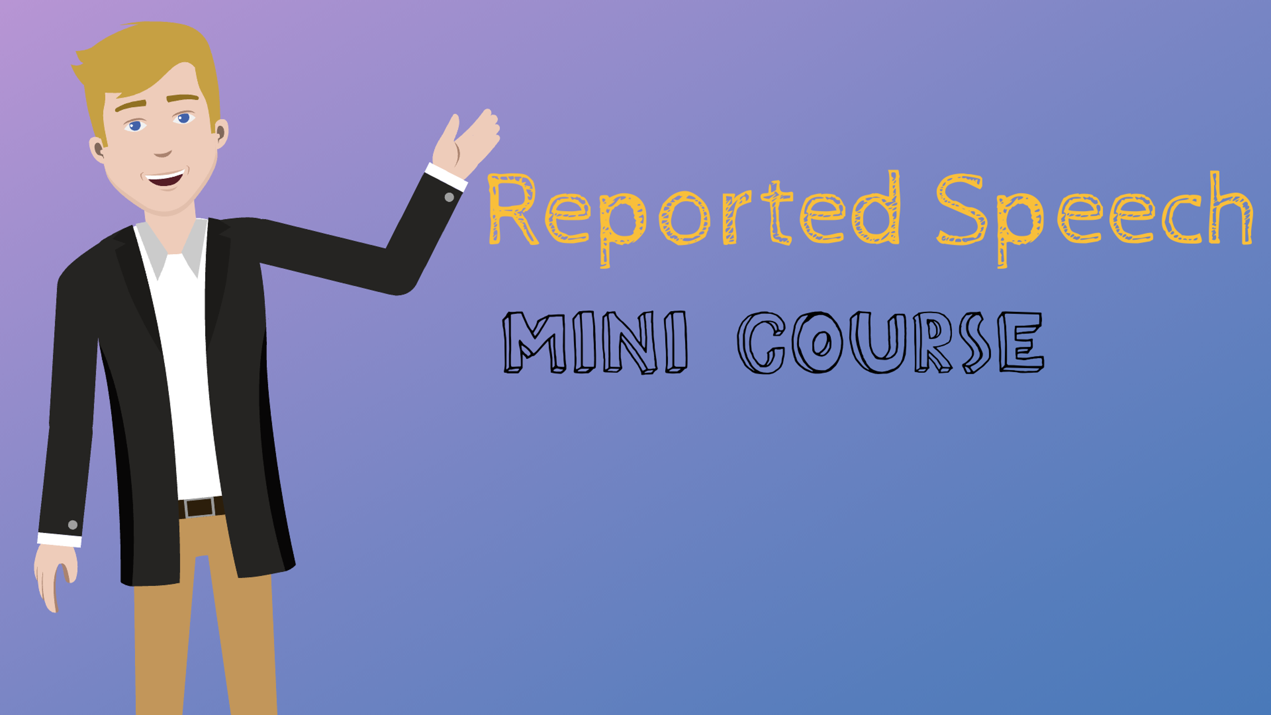 Reported speech mini course cover