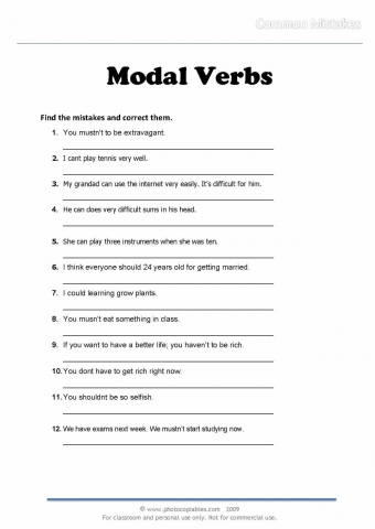modal and semi modal verbs exercises pdf