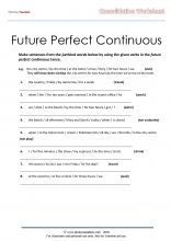 future-perfect-continuous_jumbled-sentences_consolidation worksheet