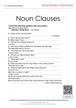 noun clauses consolidation worksheet 1