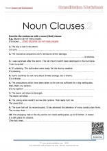 noun clauses consolidation worksheet 2