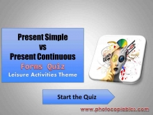 Present Simple vs Present Continuous forms interactive exercise