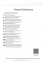Present continuous_common mistakes