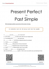 present perfect and past simple tense grammar quiz