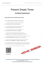 Present simple question forms studying abroad consolidation worksheet