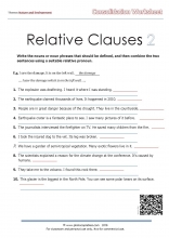 Relative Clauses consolidation worksheet 2